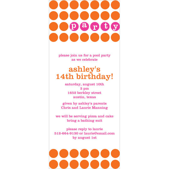 Party Dots Invitations